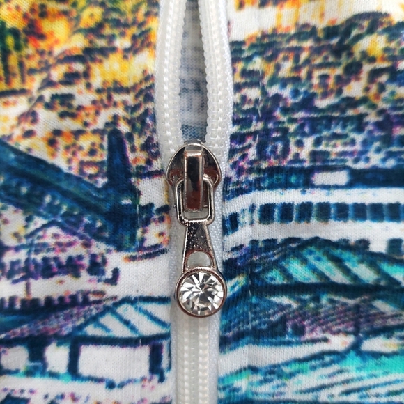 ONQUE Casual zippered jacket NWOT - Picture 4 of 9